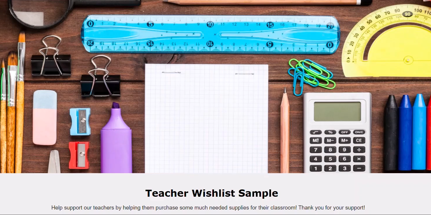 Teacher Wishlist Template